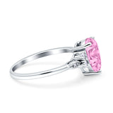 Vintage Teardrop Pear Engagement Ring Simulated Cubic Zirconia 925 Sterling Silver