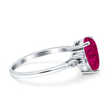 Vintage Teardrop Pear Engagement Ring Simulated Cubic Zirconia 925 Sterling Silver