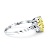 Vintage Teardrop Pear Engagement Ring Simulated Cubic Zirconia 925 Sterling Silver