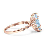 Solitaire Marquise Engagement Ring Cubic Zirconia 925 Sterling Silver