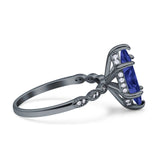 Solitaire Marquise Engagement Ring Cubic Zirconia 925 Sterling Silver