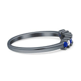 Round Dazzling Eternity Wedding Band Cubic Zirconia 925 Sterling Silver