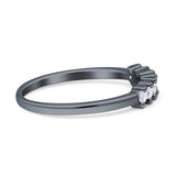 Round Dazzling Eternity Wedding Band Cubic Zirconia 925 Sterling Silver