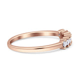 Round Dazzling Eternity Wedding Band Cubic Zirconia 925 Sterling Silver