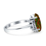 Vintage Marquise Engagement Ring Simulated Cubic Zirconia 925 Sterling Silver