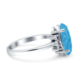 Vintage Marquise Engagement Ring Simulated Cubic Zirconia 925 Sterling Silver
