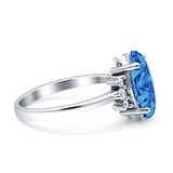 Vintage Marquise Engagement Ring Simulated Cubic Zirconia 925 Sterling Silver