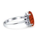 Vintage Marquise Engagement Ring Simulated Cubic Zirconia 925 Sterling Silver