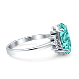 Vintage Marquise Engagement Ring Simulated Cubic Zirconia 925 Sterling Silver