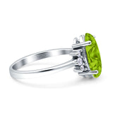 Vintage Marquise Engagement Ring Simulated Cubic Zirconia 925 Sterling Silver