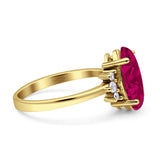 Vintage Marquise Engagement Ring Simulated Cubic Zirconia 925 Sterling Silver