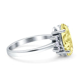 Vintage Marquise Engagement Ring Simulated Cubic Zirconia 925 Sterling Silver