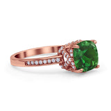 Elegant Hidden Halo Cushion Engagement Ring Cubic Zirconia 925 Sterling Silver