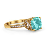 Elegant Hidden Halo Cushion Engagement Ring Cubic Zirconia 925 Sterling Silver