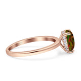 Solitaire Pear Hidden Halo Engagement Ring Cubic Zirconia 925 Sterling Silver