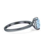 Teardrop Pear Hidden Halo Natural Aquamarine Engagement Ring