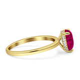 Solitaire Pear Hidden Halo Engagement Ring Cubic Zirconia 925 Sterling Silver