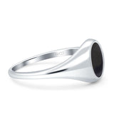 Signet Oval Thumb Ring Fashion Solid 925 Sterling Silver