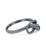 Snake Petite Dainty Promise Ring Band Oxidized 925 Sterling Silver