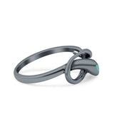 Snake Petite Dainty Promise Ring Band Oxidized 925 Sterling Silver