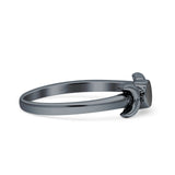 Moon Thumb Ring Statement Fashion Oxidized Lab Created Opal Solid 925 Sterling Silver