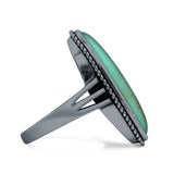 Oval New Design Thumb Ring Statement Fashion Oxidized Solid 925 Sterling Silver