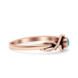 Celtic Infinity Pear Thumb Ring Fashion Oxidized Lab Created Opal Solid 925 Sterling Silver
