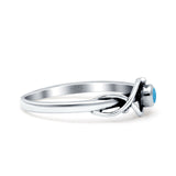 Celtic Infinity Pear Thumb Ring Fashion Oxidized Lab Created Opal Solid 925 Sterling Silver