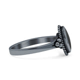 Vintage Style Marquise New Design Thumb Ring Statement Fashion Oxidized Solid 925 Sterling Silver