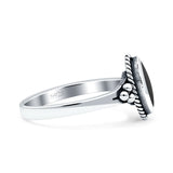Vintage Style Marquise New Design Thumb Ring Statement Fashion Oxidized Solid 925 Sterling Silver
