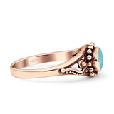 Petite Dainty Vintage Style Oval Thumb Ring Statement Fashion Oxidized Solid 925 Sterling Silver