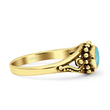 Petite Dainty Vintage Style Oval Thumb Ring Statement Fashion Oxidized Solid 925 Sterling Silver