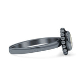 Petite Dainty New Style Oval Thumb Ring Statement Fashion Oxidized Solid 925 Sterling Silver