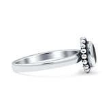 Petite Dainty New Style Oval Thumb Ring Statement Fashion Oxidized Solid 925 Sterling Silver