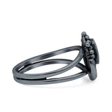 Dainty Pear Thumb Ring Statement Fashion Oxidized Solid 925 Sterling Silver