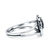 Dainty Pear Thumb Ring Statement Fashion Oxidized Solid 925 Sterling Silver