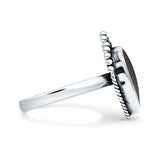 Petite Dainty Statement Fashion Pear Thumb Ring Oxidized Solid 925 Sterling Silver