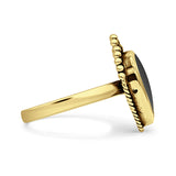 Petite Dainty Statement Fashion Pear Thumb Ring Oxidized Solid 925 Sterling Silver