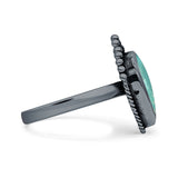 Petite Dainty Statement Fashion Pear Thumb Ring Oxidized Solid 925 Sterling Silver