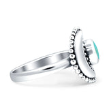 Crescent Moon Ring Oxidized 925 Sterling Silver