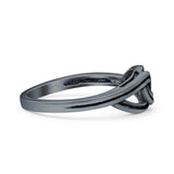 Infinity Celtic Oxidized Band Solid 925 Sterling Silver Thumb Ring (6mm)