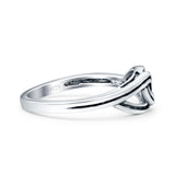Infinity Celtic Oxidized Band Solid 925 Sterling Silver Thumb Ring (6mm)