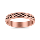 Crisscross Infinity Oxidized Band Solid 925 Sterling Silver Thumb Ring (5mm)