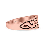 Celtic Oxidized Band Solid 925 Sterling Silver Thumb Ring (7mm)