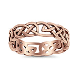 Celtic Ring Oxidized Band Solid 925 Sterling Silver Thumb Ring (5mm)