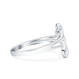 Infinity Heart Knot Celtic Band Solid 925 Sterling Silver Thumb Ring (11mm)