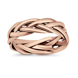 Celtic Oxidized Band Solid 925 Sterling Silver Thumb Ring (6mm)
