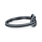 Infinity Oxidized Band Solid 925 Sterling Silver Thumb Ring (6mm)