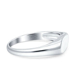 Engravable Band Ring 925 Sterling Silver Plain Ring (6mm)