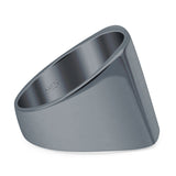 Signet Classical Simple Plain Band High Polished Solid 925 Sterling Silver Mens Ring (16mm)
